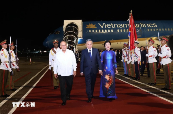 Tổng Bí thư, Chủ tịch nước Tô Lâm bắt đầu chuyến thăm cấp Nhà nước tới Cuba